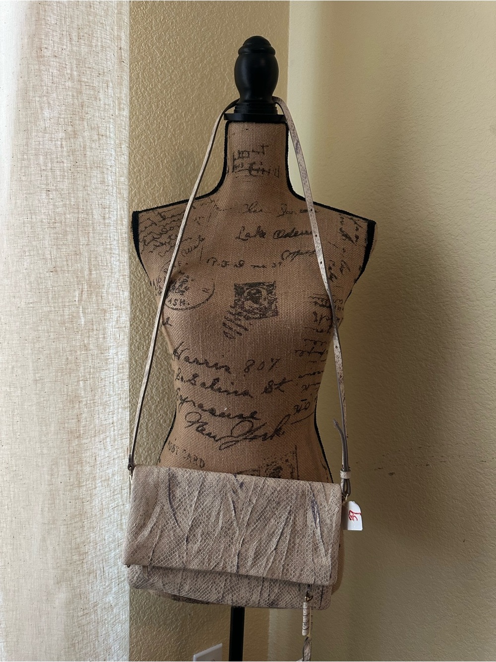 Taupe Textured Crossbody Bag - Women's Shoulder Crossbody